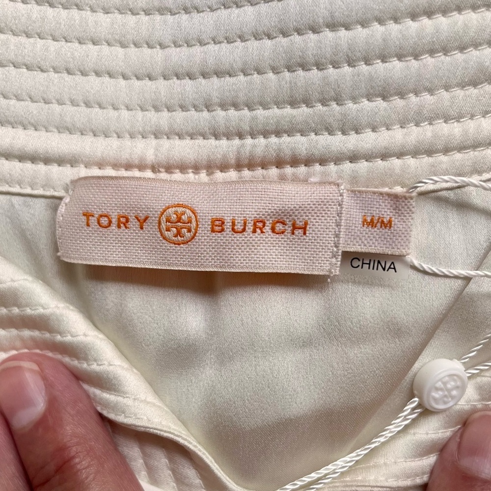 NWT Tory Burch Trapunto Tunic Dress in Ivory size Medium - Picture 9 of 13